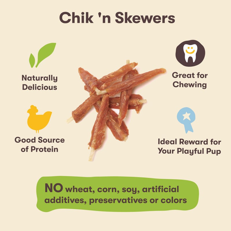 Pet 'n Shape Chik 'n Skewers â€“ Chicken Wrapped Rawhide Dog Chew - Image 3